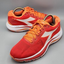 Diadora Women's Mythos Blushield 7 Vortice Running Shoes, Red White Orange Sz 8