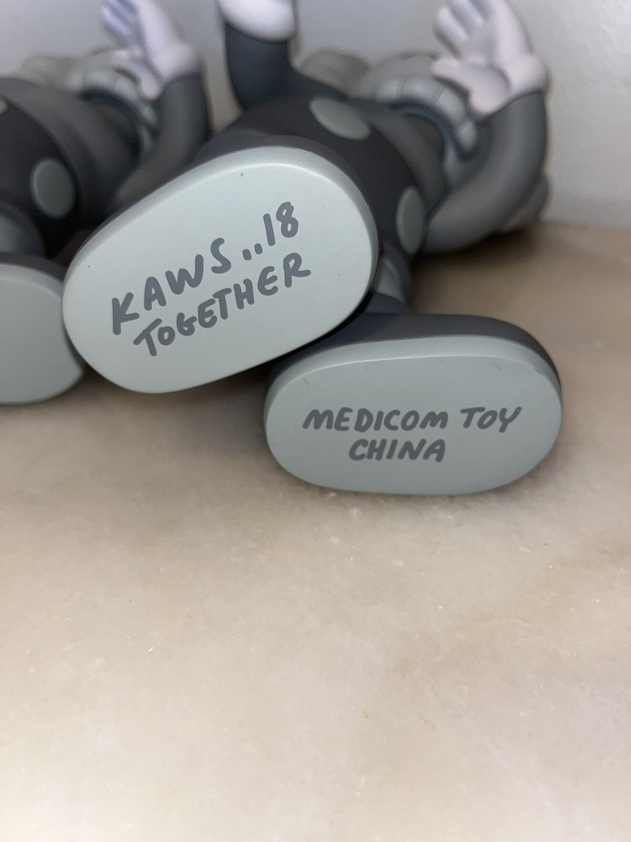 KAWS Together Vinyl Figure Grey Color 2018 Medicom China (No Box