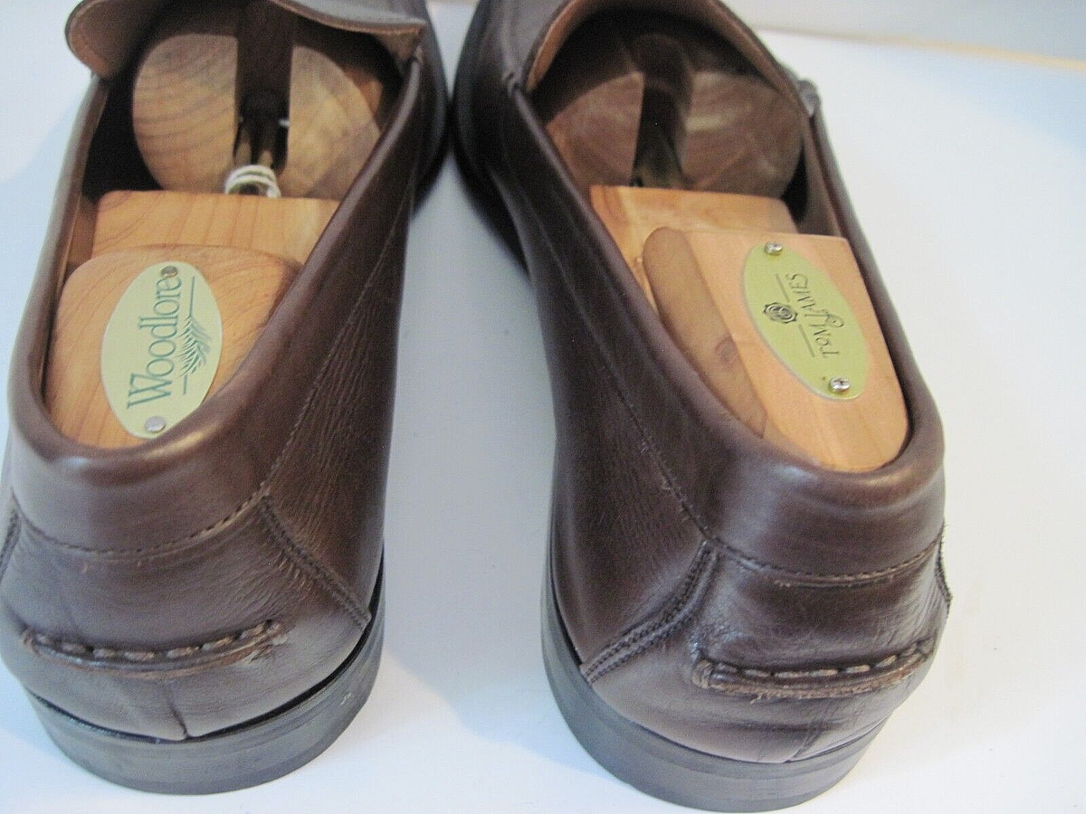 Sacks fifth ave cuoio men’s tan leather loafer made in Italy size is 11.5 Napoli Italian Calf Leather Penny Loafers - Biscotti  main image 4