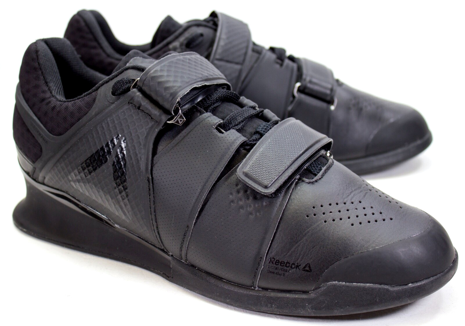 Reebok Legacy Lifter Mens US 7.5 EU 40 Black Weightlifting CrossFit Straps Shoes