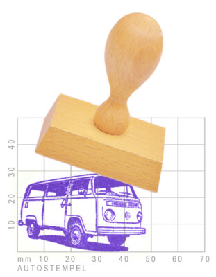Volkswagen VW Bus T2b Bulli Oldtimer als Stempel - Autostempel - rubberstamp 