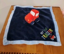My First Tractor Lovey Blanket Baby Essentials Blue Red Farm Truck Country