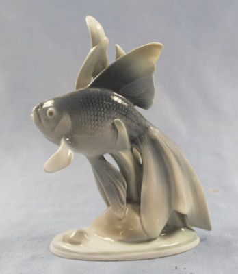 schleierfisch fisch fish diller Porzellan  Metzler Ortloff 1935  figur goldfisch