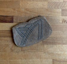 VINTAGE 1940s Beaded Purse Clutch Evening Bag by K  G Charlet Made in Japan