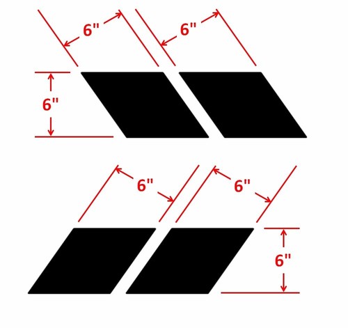 Truck Fender Hash Bar vinyl Racing Stripe 6x6 Decal (Fits Toyota TUNDRA TACOMA) - Picture 2 of 15