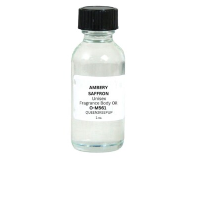 Ambery Saffron (Unisex) Body Oil 1 oz Fragrance All Natural Scent