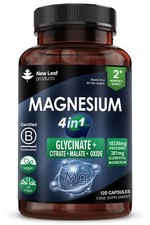Magnesium Glycinate 4-in-1 Complex 1836mg – 381mg Elemental Per Serving 120 Uk 0.54 per thousand milligrams