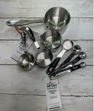 All-Clad Stainless Steel 8 piece Measuring Cups & Measuring Spoons Set - NWT