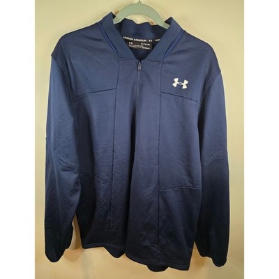 Under Armour ColdGear Mens XL Navy Blue Quarter Zip Pullover Loose Fit Top
