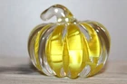 PUMPKIN GLASS YELLOW /CRYSTAL