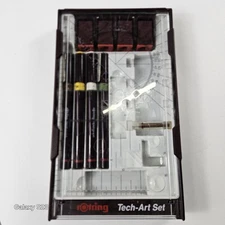 Rotring 4 Pen Tech Art Drawing Set Art Germany Isographic College Technical 