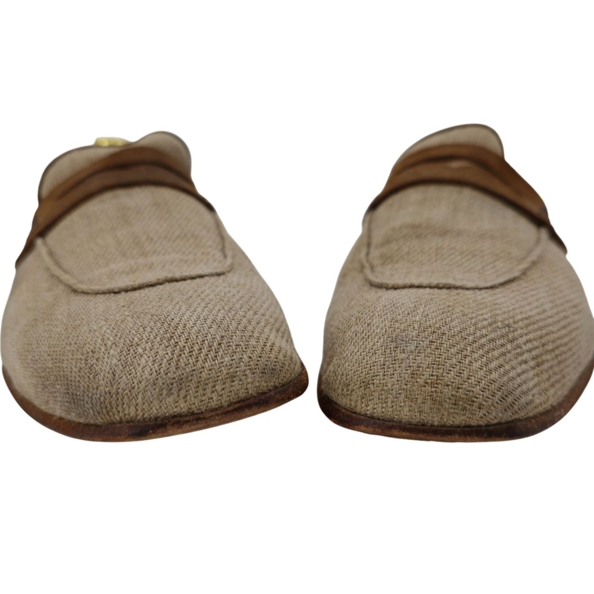 Dolce & Gabbana Italy Beige Brown Canvas Suede Dress Shoes  display picture 2