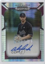 2019 Panini Prizm Draft Picks Auto Hyper Prizm 46/75 Alec Marsh #87 Auto 4pn