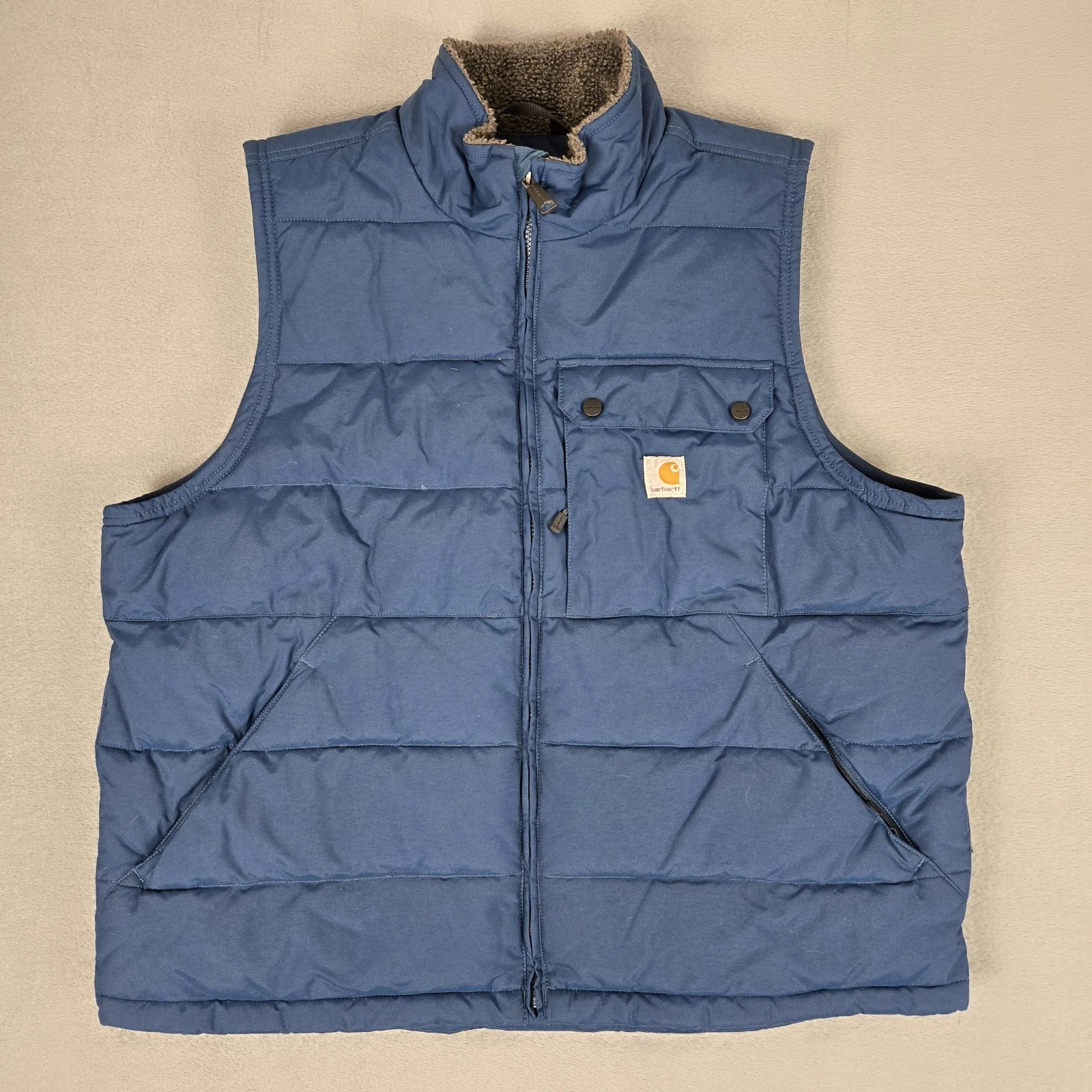 Carhartt Vest Men XL Rain Defender Loose Fit Sherpa Lined OV5475-M Pockets Zip
Opens in a new window
