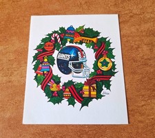 1985 New York Giants Christmas Card Signed By Wellington Mara MINT CONDITION