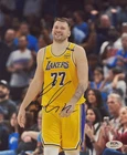 LUKA DONCIC PSA/DNA COA SIGNED AUTOGRAPH 8X10 PHOTO  LOS ANGELES LAKERS