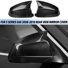 Carbon Spiegel kappen für BMW 5er E60 Spiegelkappen Kappe Horn Design 1 Paar