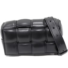 Bottega Veneta Intrecciato Padded Cassette Maxi Belt Bag Lambskin Black TKB062