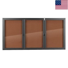 Enclosed Bulletin Board with Locking Door Outdoor Bulletin Board Aluminum Frame