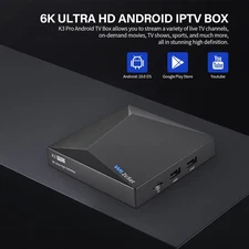 K3 Pro 6K UHD Android Smart TV Box LIVE Streamer WIFI-6 Bluetooth Media Player