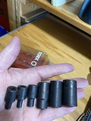Mac Tools 6 pc 3/8'' - 1/4'' drv Inverted torx impact sockets E4, 5, 6, 12, 14, 16