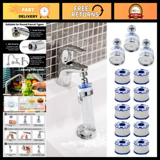 3 Pack Sink Water Filter Set - 360  Rotating Faucet Filter, Removes Fluoride  H