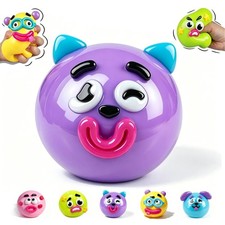 Smushers Squishy Dog Face Toys, Funny Squeeze Stress Relief Fidget Sensory Gifts