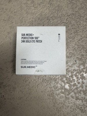 Sur.Medic+ Perfection 100 24K Gold Hydrogel Eye Patch 6 Peptides Collagen Korea