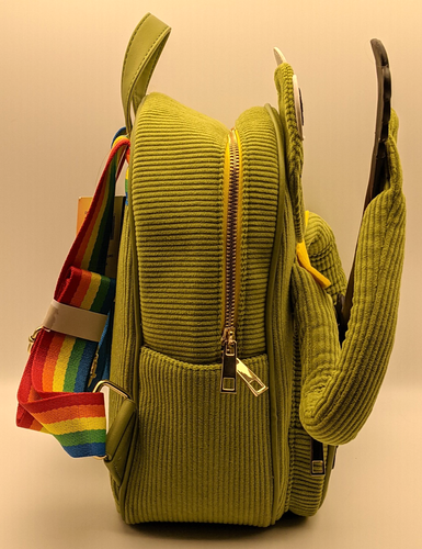Her Universe Disney Kermit the Frog w/ Banjo Mini Corduroy Backpack Muppets NWT - Picture 5 of 9