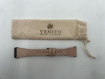 Venito Nude Pink Handmade Premium Leather Watch Band Strap For Fitbit Versa NEW