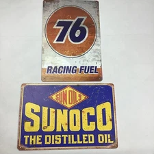 76 Racing Fuel Sunoco Distilled Motor Oil Garage Shop Metal Wall Sign Reprod