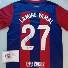 Lamine Yamal Autographed Barcelona FC Soccer Jersey with COA