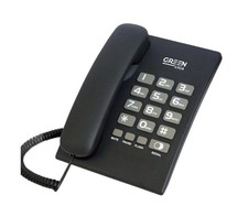 Festnetztelefon mit Schnur | Große Tasten | Einfaches Tischtelefon | Schwarz