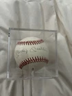 Mickey Mantle Autographed Baseball Bobby Brown Ball with PSA