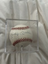 Mickey Mantle Autographed Baseball Bobby Brown Ball with PSA