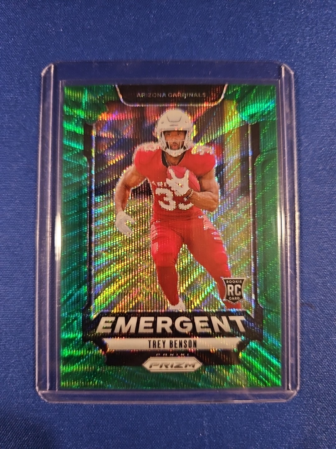 2024 Panini Prizm - Emergent Trey Benson #17 Green Wave Prizm (RC)