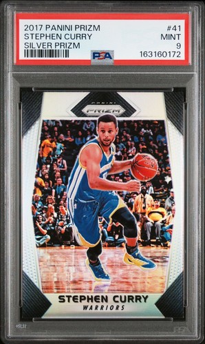 Stephen Curry 2017-18 Panini Prizm Silver Prizm PSA 9 Mint #41