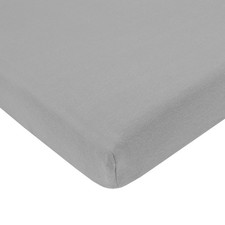 Gray 24x38 Inch Fitted Mini Crib Sheet 100 Cotton Jersey Soft Breathable