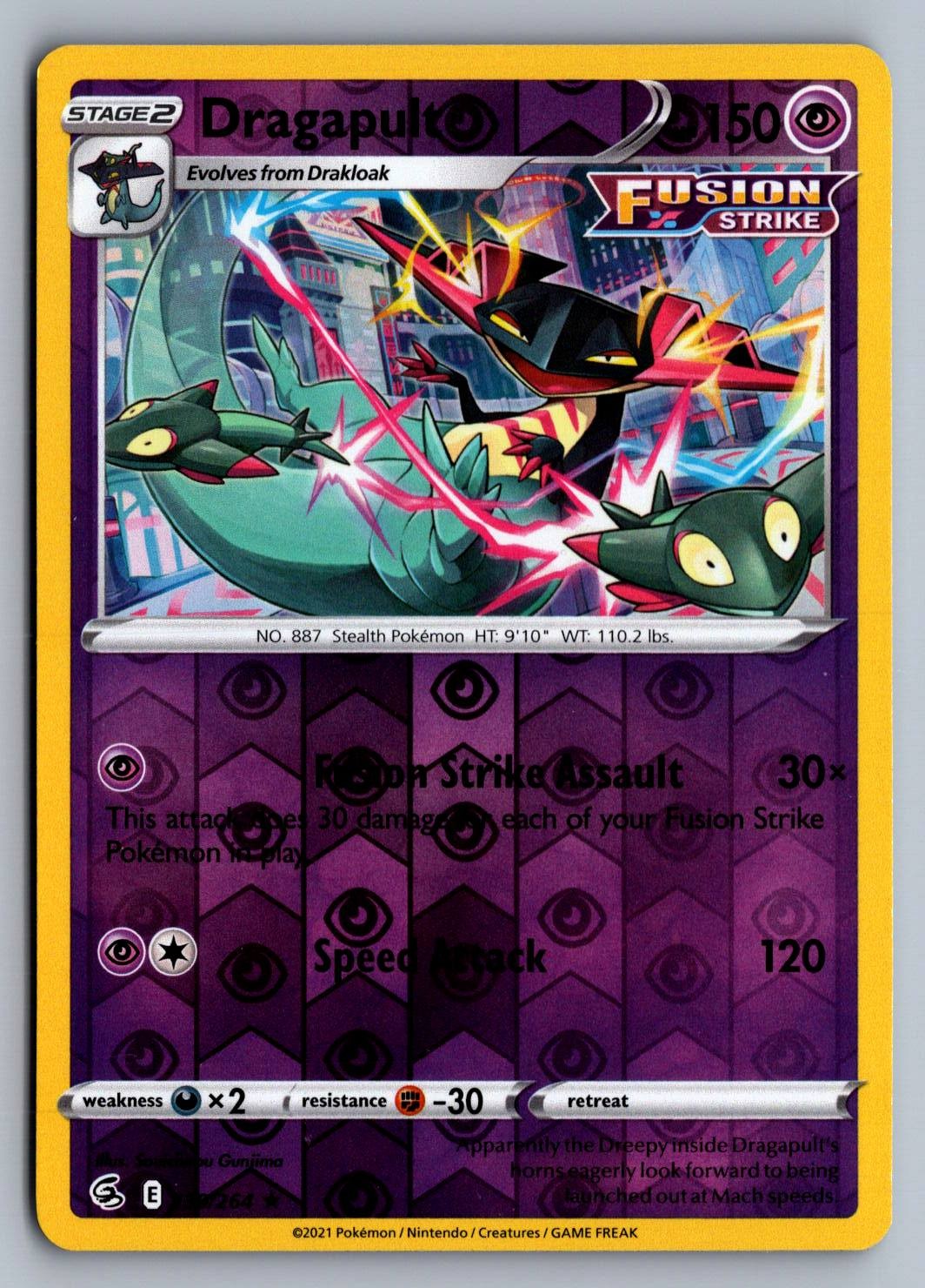Dragapult Shining Fates: Shiny Vault SHFSV #SV062/SV122 Shiny Holo Rare NM Re...