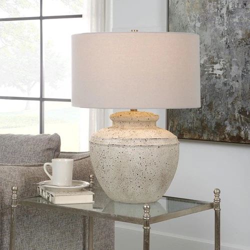 Uttermost 30162-1 Artifact 25" Tall Ceramic Table Lamp - Aged Stone - Picture 7 of 7