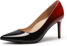 DREAM PAIRS Women's High Heels Pump Closed Pointed Toe Slip On Stiletto Dress Sh
