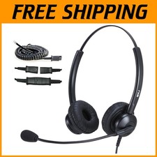 Binaural Headset for Cisco Phones with Noise Cancelling Mic