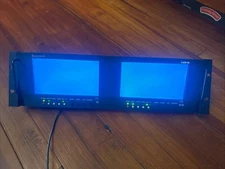 Ikegami V-R72P-2C  Double 6.5 inch Rackmount LCD Panels - Working