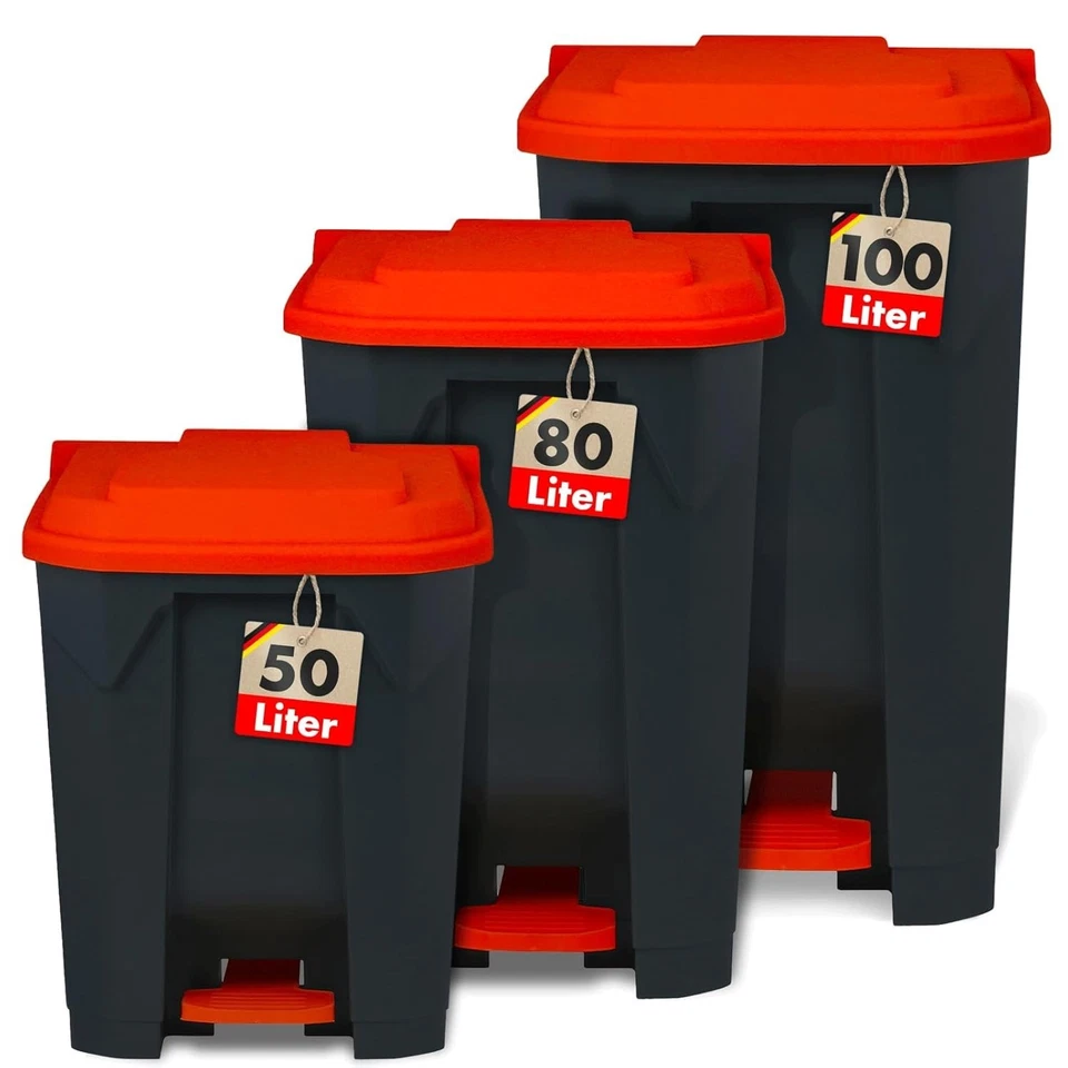 Mülleimer Robuster Step-On Abfalleimer Für Haushalt Büro & Gewerbe 5 Farben Olaf - Bild 2 von 4