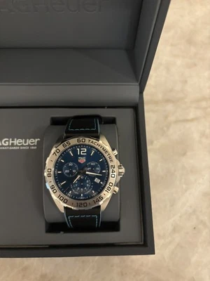 TAG Heuer Formula 1 Men's Chronograph Quartz Wristwatch Blue Dial Stainless