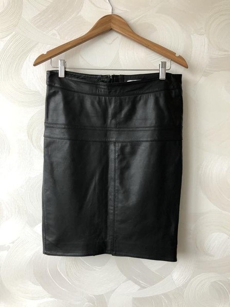 Women Gestuz Skirt Black Leather 36