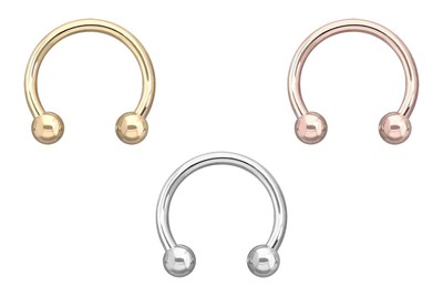 PIERCINGLINE  Piercing 14K Hufeisenringe  Piercing Hufeisenring 14/18 Karat Gold