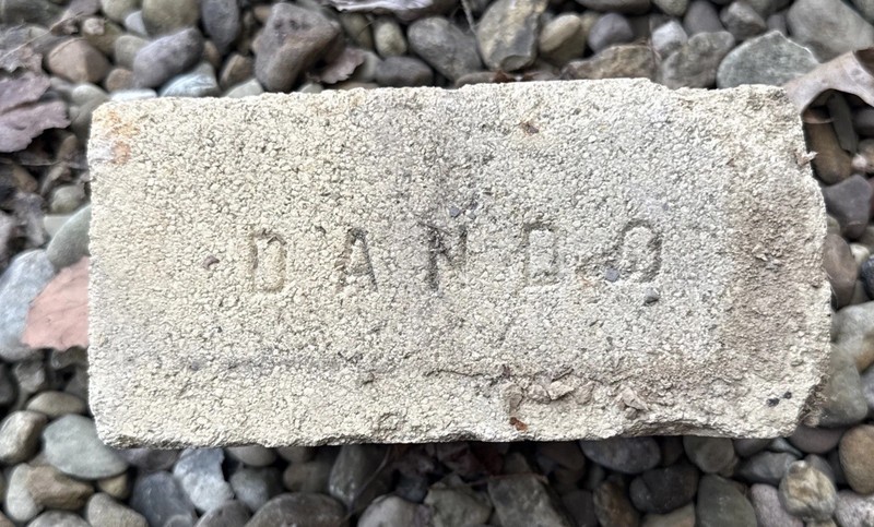 Antique Brick Labeled Dando Historical Brick Of Ohio Collectible