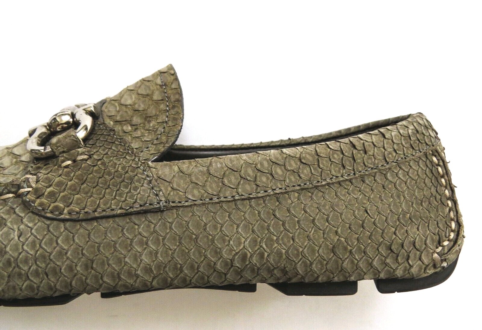 SALVATORE FERRAGAMO Olive Python Snakeskin Leathe… - image 7