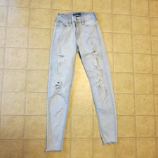 Aeropostale High Rise Curvy Jean Jegging Womens Size 0 Blue Denim
